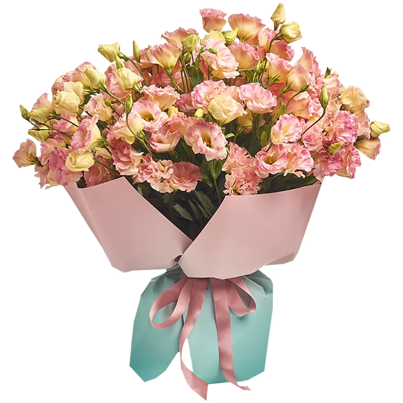 Букет из 51 розовой эустомы