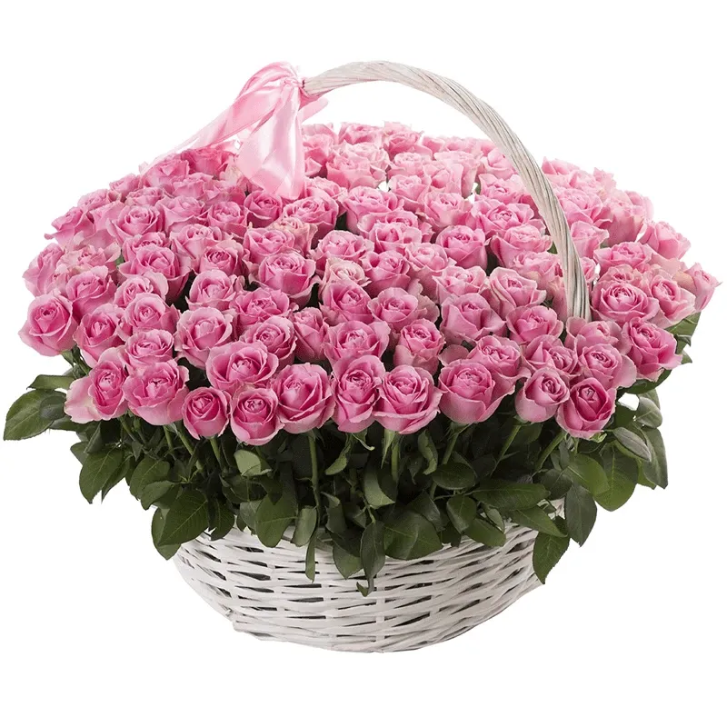 Корзина с цветами Дымка романтики